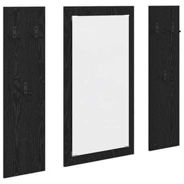 Vidaxl Nadwyčajna obešalnik za plašče Črni hrast 96 x 1.5 x 90 cm