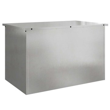Vidaxl Zunanja shranjevalna škatla srebrna 80 x 50.5 x 50 cm