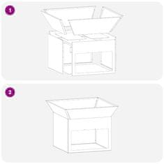 Vidaxl Ogenj Črna 50 x 50 x 40 cm Jeklo