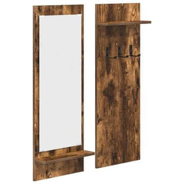 Vidaxl Nadwyčajna obešalnik za plašče Dimljeni hrast 70 x 10 x 90 cm