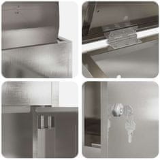 Vidaxl Škatla za dostavo Črna 44 x 35 x 59 cm Nerjaveče jeklo