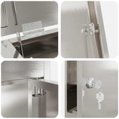 Vidaxl Škatla za dostavo Črna 44,5 x 29 x 110,5 cm Nerjaveče jeklo