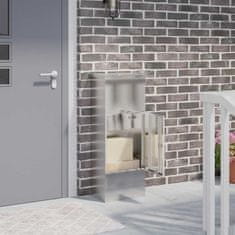 Vidaxl Škatla za dostavo Črna 44,5 x 29 x 110,5 cm Nerjaveče jeklo