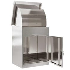 Vidaxl Škatla za dostavo Črna 44 x 35 x 59 cm Nerjaveče jeklo