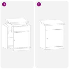 Vidaxl Škatla za dostavo Rjav 44 x 35 x 59 cm Odporno jeklo
