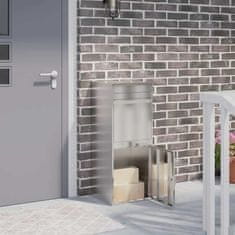 Vidaxl Škatla za dostavo Črna 41 x 38 x 103 cm Nerjaveče jeklo