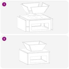 Vidaxl Ogenj Črna 50 x 50 x 40 cm Jeklo