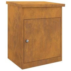 Vidaxl Škatla za dostavo Rjav 44 x 35 x 59 cm Odporno jeklo