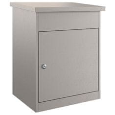 Vidaxl Škatla za dostavo Rjav 44 x 35 x 59 cm Odporno jeklo