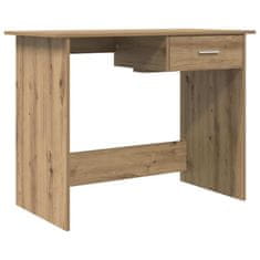 Vidaxl Miza s predalom artisan hrast 100 x 50 x 76 cm Konstruiran les