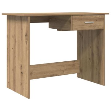 Vidaxl Miza s predalom artisan hrast 100 x 50 x 76 cm Konstruiran les
