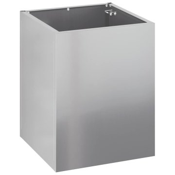 Vidaxl Vrtni lonček srebrna Pocinkano jeklo