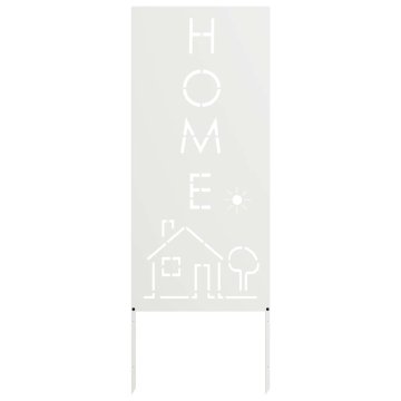 Vidaxl Zaslon za zasebnost v vrtu Bela 50 x 140 cm Mnogi jeklo