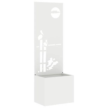 Vidaxl Zaslon za zasebnost v vrtu Bela 50 x 140 cm Mnogi jeklo