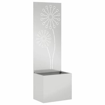 Vidaxl Zaslon za zasebnost v vrtu srebrna 50 x 140 cm Pocinkano jeklo