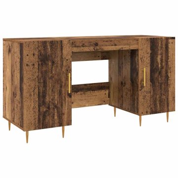 Vidaxl Miza s polico z vrati Star les 140 x 50 x 75 cm Konstruiran les