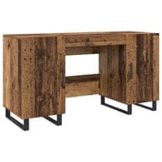 Vidaxl Miza s polico z vrati Star les 140 x 50 x 75 cm Konstruiran les