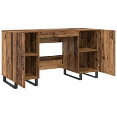 Vidaxl Miza s polico z vrati Star les 140 x 50 x 75 cm Konstruiran les