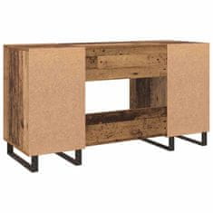 Vidaxl Miza s polico z vrati Star les 140 x 50 x 75 cm Konstruiran les