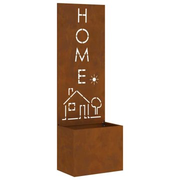 Vidaxl Zaslon za zasebnost v vrtu Rjav 50 x 140 cm Odporno jeklo