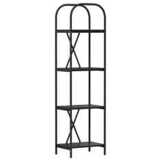 Vidaxl Knjižna polica Črni hrast 40 x 30 x 146 cm Konstruiran les