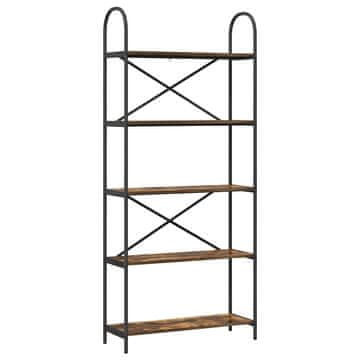 Vidaxl Knjižna polica Dimljeni hrast 80 x 30 x 183 cm Konstruiran les