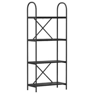 Vidaxl Knjižna polica Črni hrast 60 x 30 x 146 cm Konstruiran les