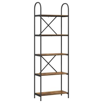 Vidaxl Knjižna polica Dimljeni hrast 60 x 30 x 183 cm Konstruiran les