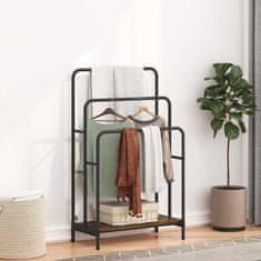 Vidaxl Sušilnik za oblačila s polico Dimljeni oreh 60 x 30 x 100,5 cm