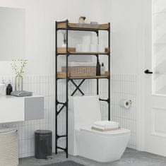 Vidaxl Polica za pralni stroj 67 x 25 x 163 cm Konstruiran les
