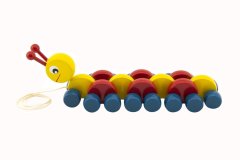 Teddies Gosenica za vleko lesa barvna 27cm