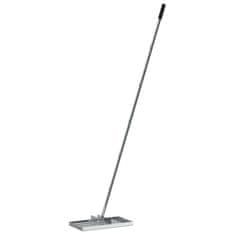 Vidaxl Vrtna grablja srebrna 45 x 25 x 200 cm Nerjaveče jeklo