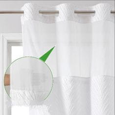 HOME & MARKER® Vodoodporna dvojna zavesa za tuš | CURTELLE Bela