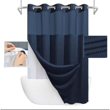HOME & MARKER® Vodoodporna dvojna zavesa za tuš | CURTELLE