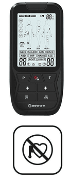  Manta Combo R-C101L mišični elektrostimulator, 4 elektrode, 40 stopenj intenzivnosti, črn