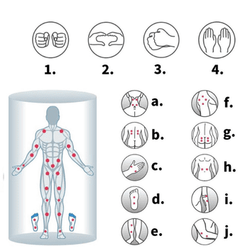  Manta Combo R-C101L mišični elektrostimulator, 4 elektrode, 40 stopenj intenzivnosti, črn