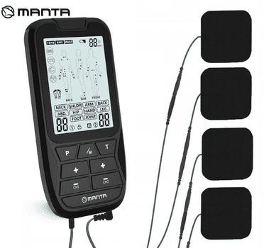  Manta Combo R-C101L mišični elektrostimulator, 4 elektrode, 40 stopenj intenzivnosti, črn