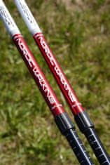 Kubisport Treking palice - 1 par z dodatki rdeče barve