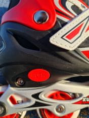 Kubisport Otroške inline drsalke CS310K rdeče velikosti 38-42