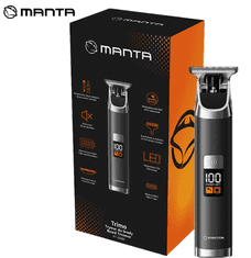 Manta Trimo HT-02BK brezžični strižnik, 8 nastavkov, črno-srebrn