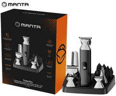 Manta Trimo Pro HT-01BK brezžični strižnik, 10 nastavkov, črno-srebrn