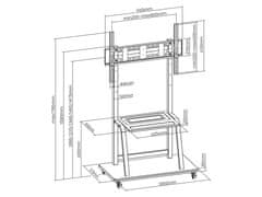 Ewent Stojalo za TV EW1544, 37-100", s polico