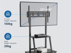 Ewent Stojalo za TV EW1544, 37-100", s polico