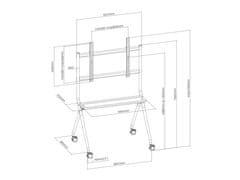 Ewent Stojalo za TV EW1542, 50-86", s polico