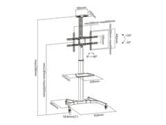 Ewent Stojalo za TV EW1540, 37-70", s polico