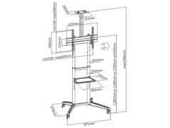 Ewent Stojalo za TV EW1539, 37-70", s polico za kamero