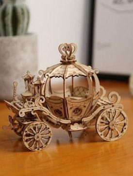 NiXiM Lesena 3D sestavljanka/pravljični voziček