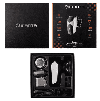  Manta Shavio HS-01BK brezžični strižnik, 8 nastavkov