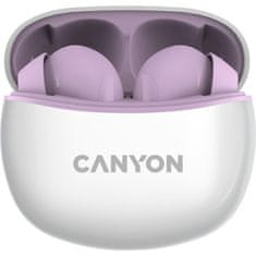 Canyon Resnične brezžične stereo slušalke TWS-5 lila