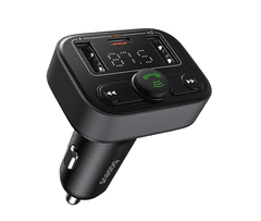 FM2 Transmiter, bluetooth, prostoročna naprava + avtopolnilec 2x USB A in USB-C 18W